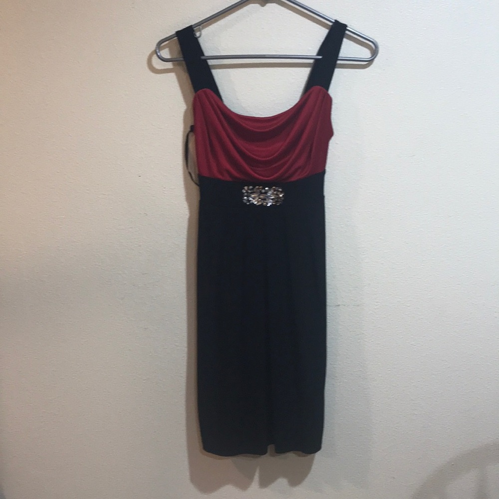 Black Dress with Red Sash